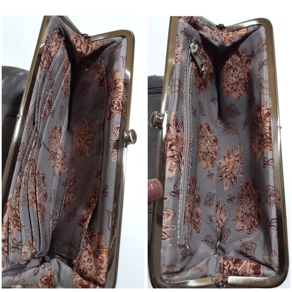 Leather Gray HOBO International Bifold Wallet - Picture 3 of 8